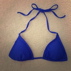 Blue bikini top
